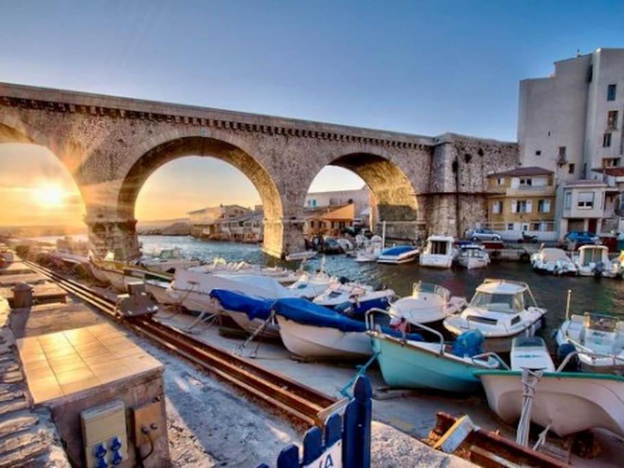 Superbe Logement Au Vallon Des Auffes Marseille Exteriér fotografie